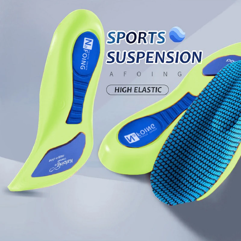 Orthopedic Insoles for Feet Sport Shock-absorbing Insole for Shoes Arch Support Plantar Fasciitis Templates Pads Men Women Sole