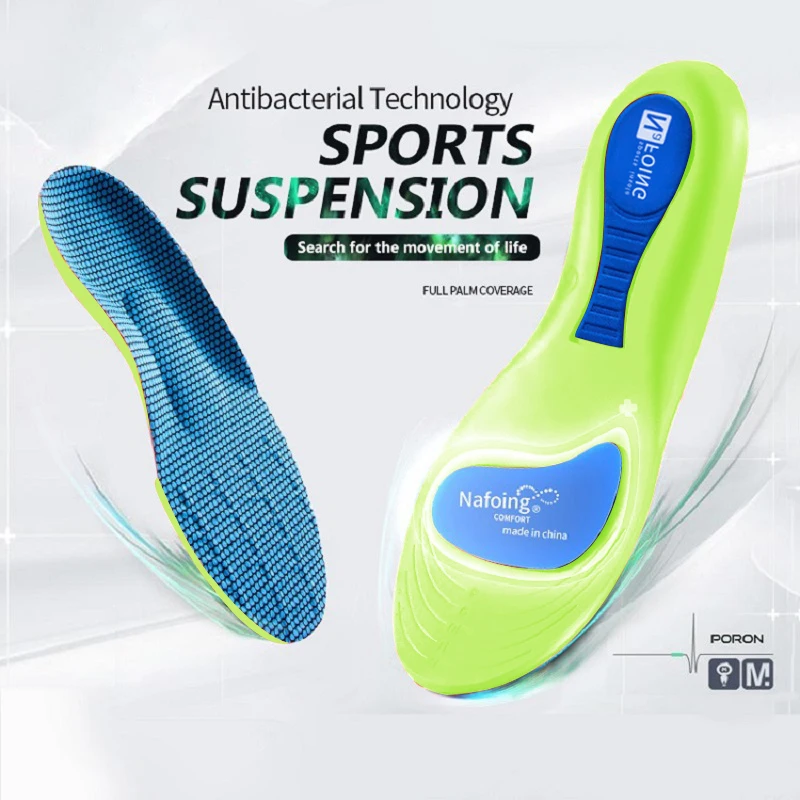 Orthopedic Insoles for Feet Sport Shock-absorbing Insole for Shoes Arch Support Plantar Fasciitis Templates Pads Men Women Sole