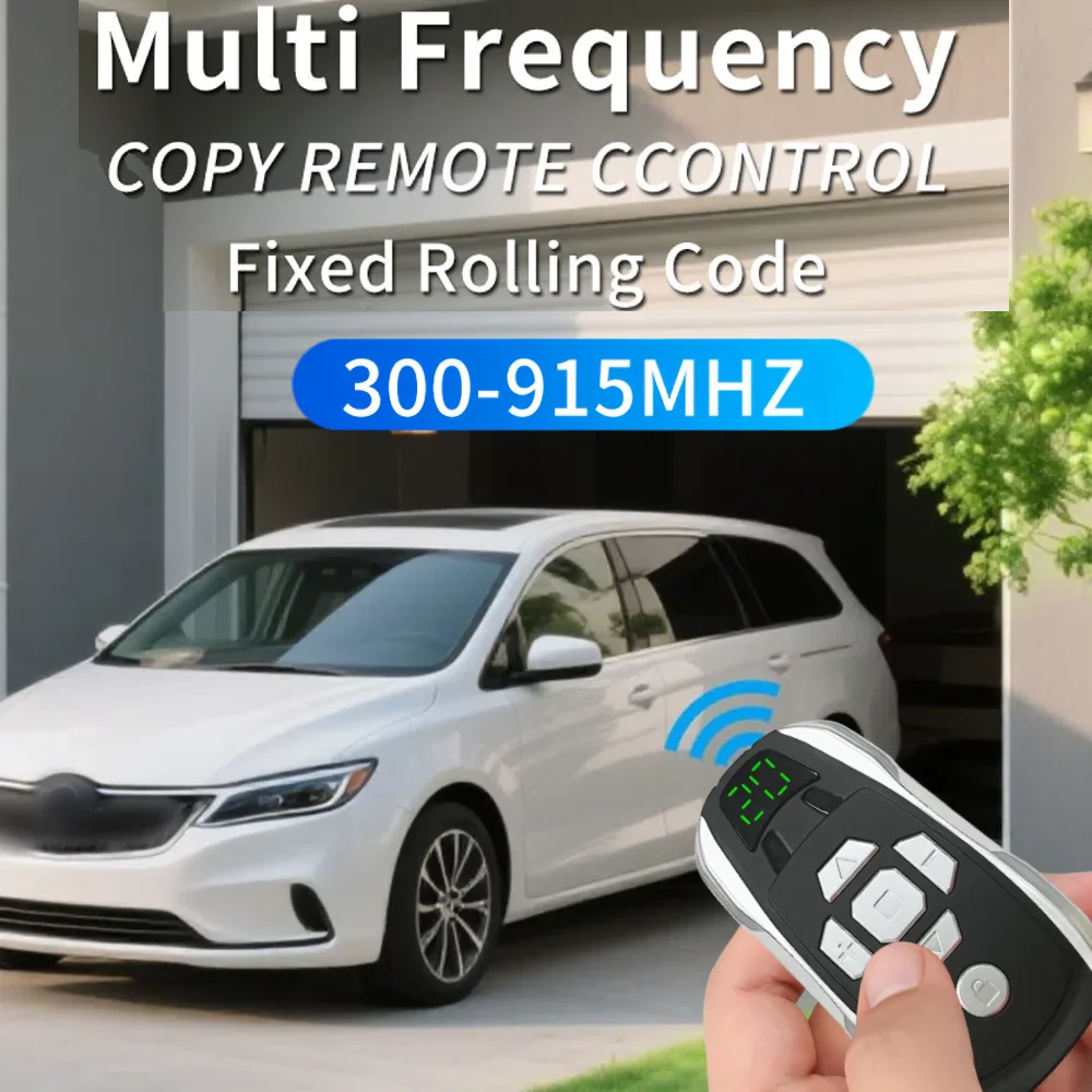 20-Channel Rechargeable Key Duplicator for Universal Garage Door Remote Control Gate Controller Clone Multi-frequency 300-915Mhz