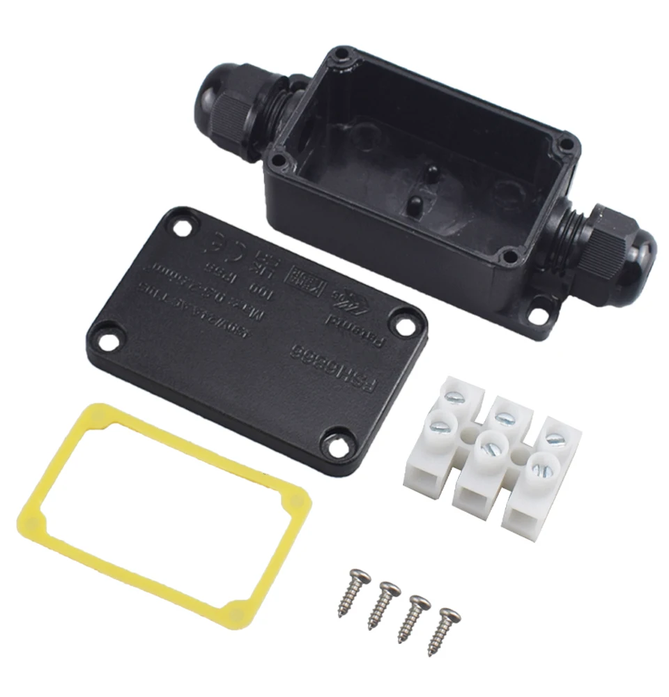 IP66 Waterproof Junction Box 2 Way 3 Way 3mm-6.5mm Cable Connector Sealed Retardant Electrical Outdoor Waterproof Box