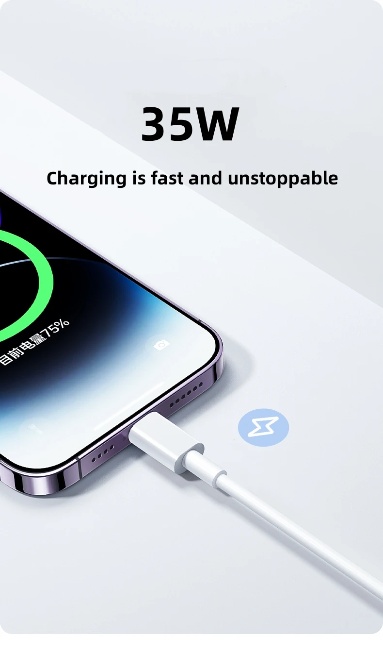 For PD 35W Fast Quick Charger USB Type C For iPhone 15 14 13 12 11 Pro Max Mini Plus XR XS Charging Data Cable Accessories