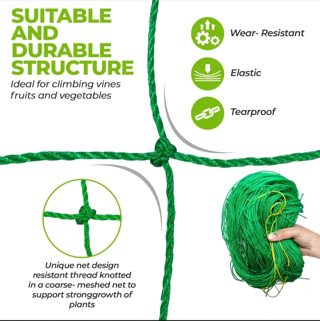 High-quality Garden Climbing Netting Strong Nylon Plant Trellis for Climbing Plants Loofah Morning Glory Flowers Cucumber Vine