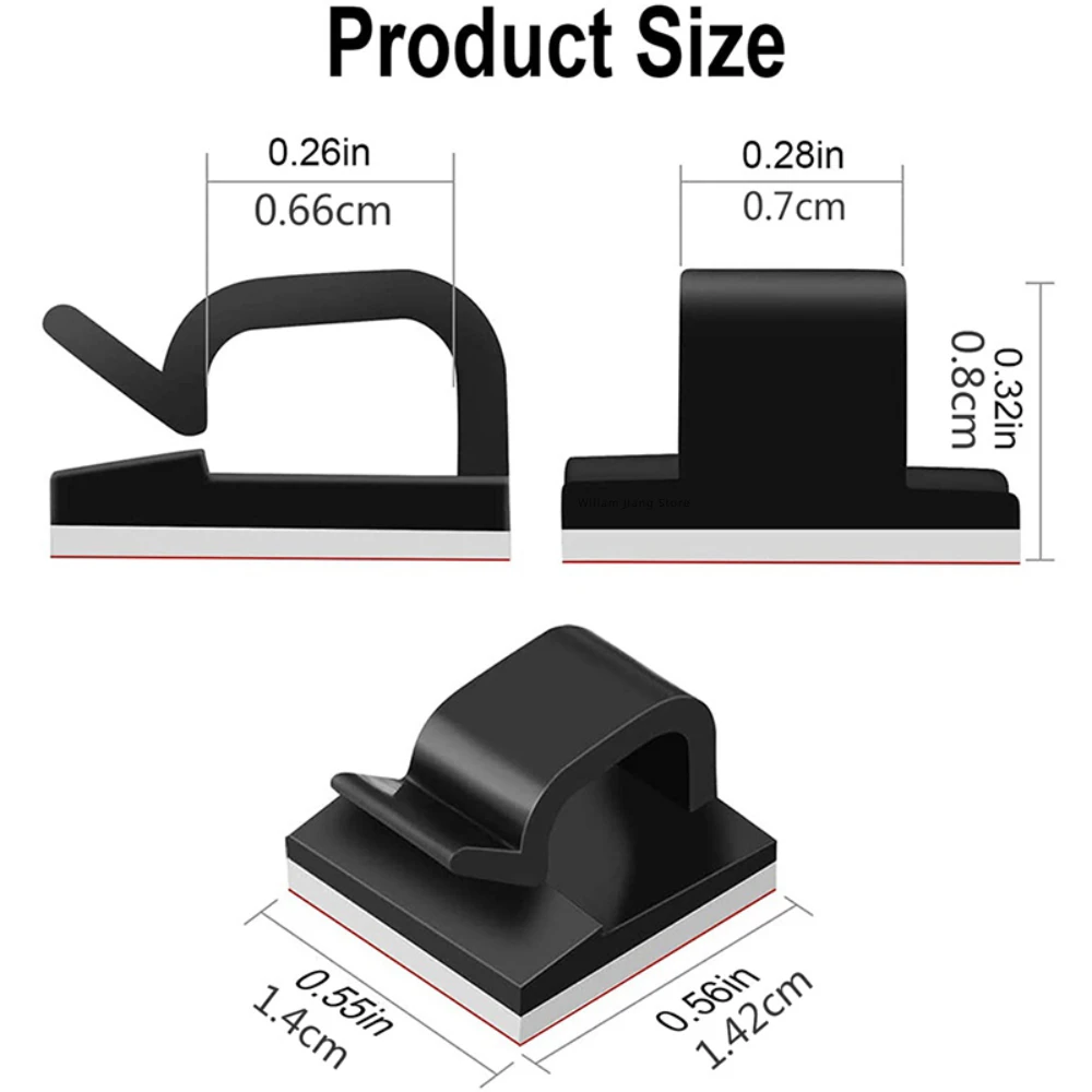 10/50PCS Cable Management Clip Guiding Line Wire Arrangement Protector Fixations Cord Holder Clearance WINDER Clips Attache Home