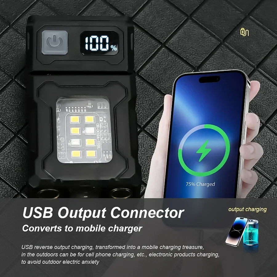 MINI USB Rechargeable LED Flashlight Portable Tail Magnet Flashlight Super Bright Camping Lantern Side COB Emergency Light