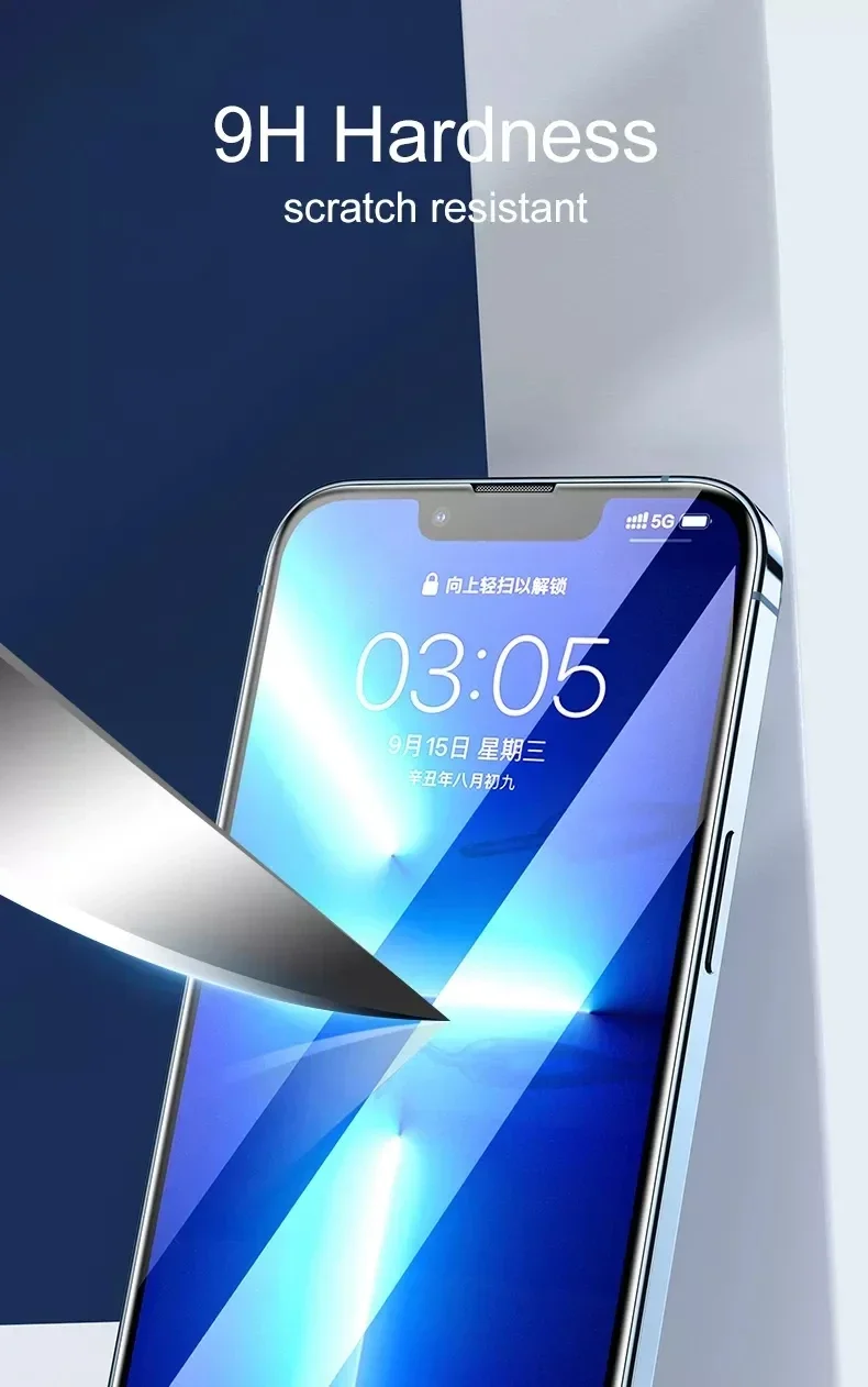 1-5PCS 9D Screen Protector Tempered Glass for IPhone 15 14 13 16 12 11 Pro Max Protective Glass for IPhone X XR XS Max 7 14 Plus