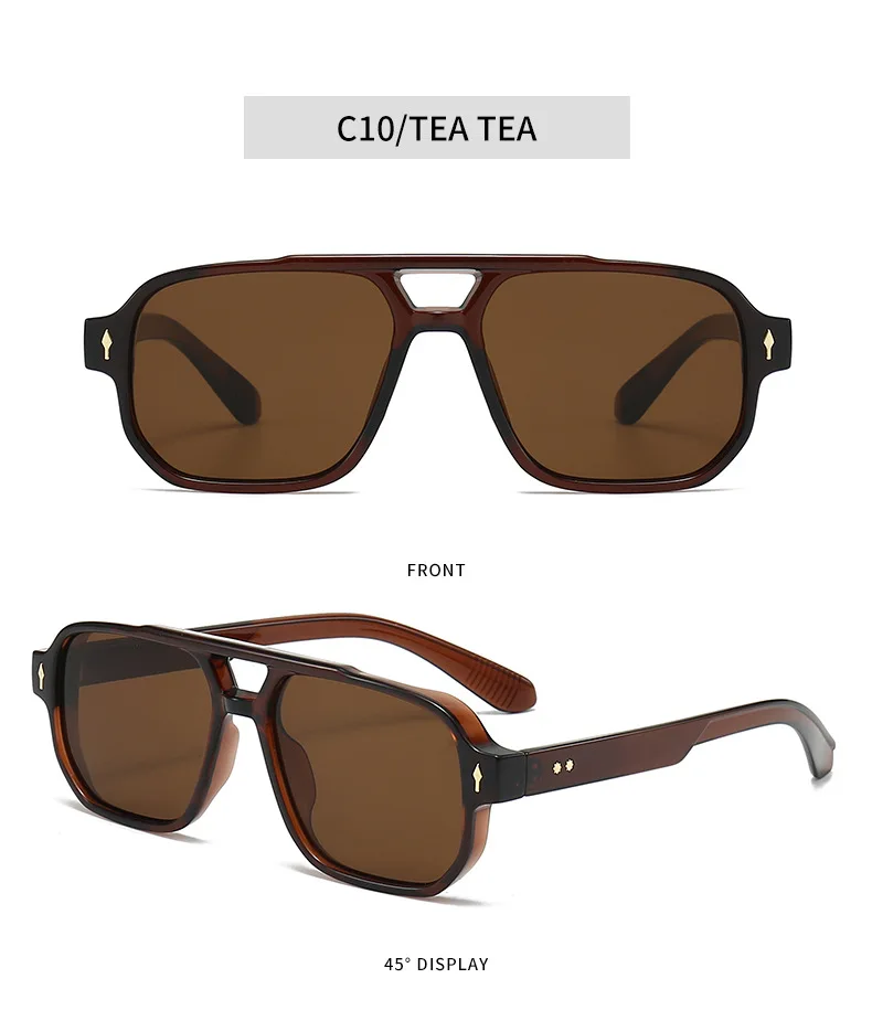 BOYSEEN Men's Square Tortoiseshell Sunglasses Preppy Style Black Frame Eyewear Can Make Prescription