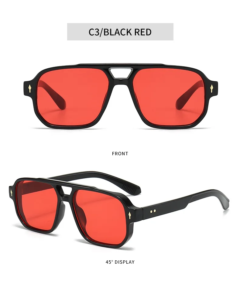 BOYSEEN Men's Square Tortoiseshell Sunglasses Preppy Style Black Frame Eyewear Can Make Prescription