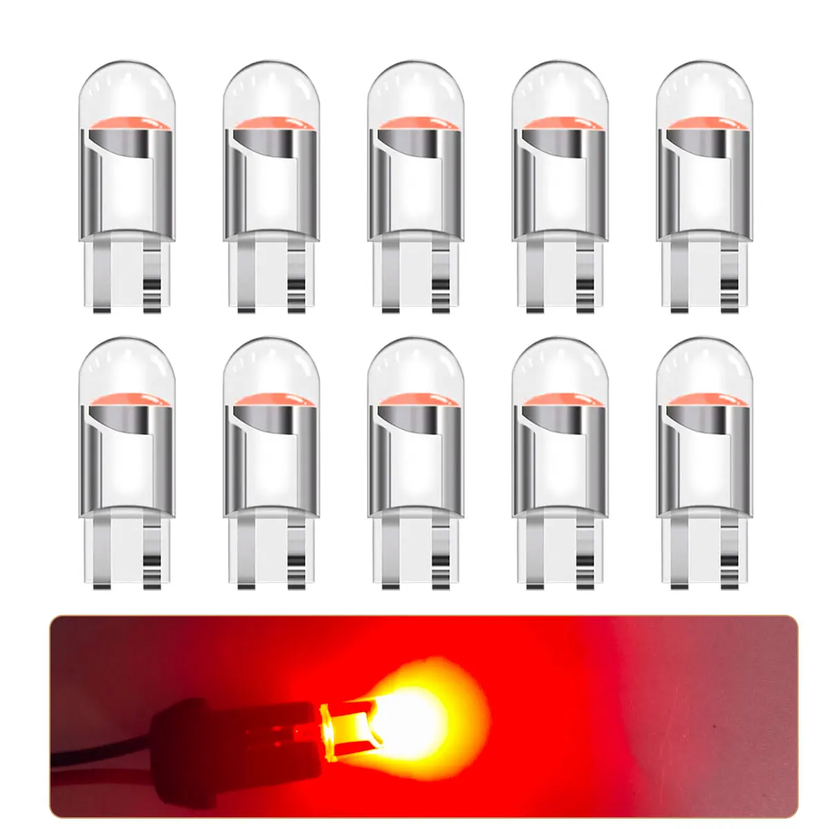 10Pcs 20Pcs Red Yellow White W5W T10 WY5W 192 194 168 LED Car Bulbs for Automotive Reading Width Clearance Turn Signal Lights