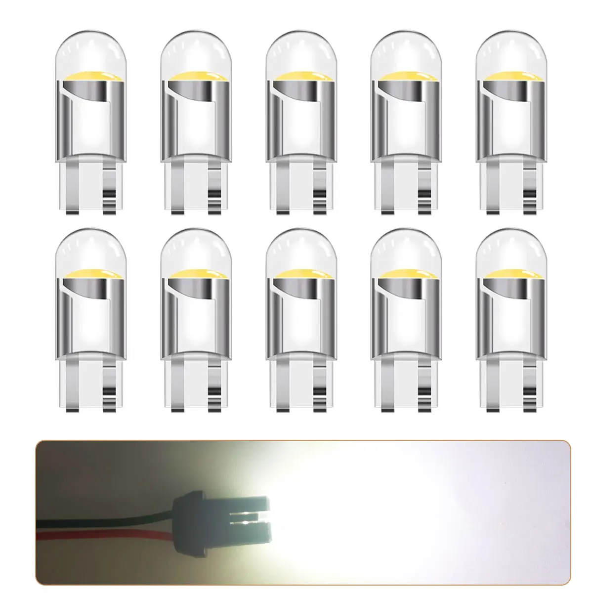 10Pcs 20Pcs Red Yellow White W5W T10 WY5W 192 194 168 LED Car Bulbs for Automotive Reading Width Clearance Turn Signal Lights