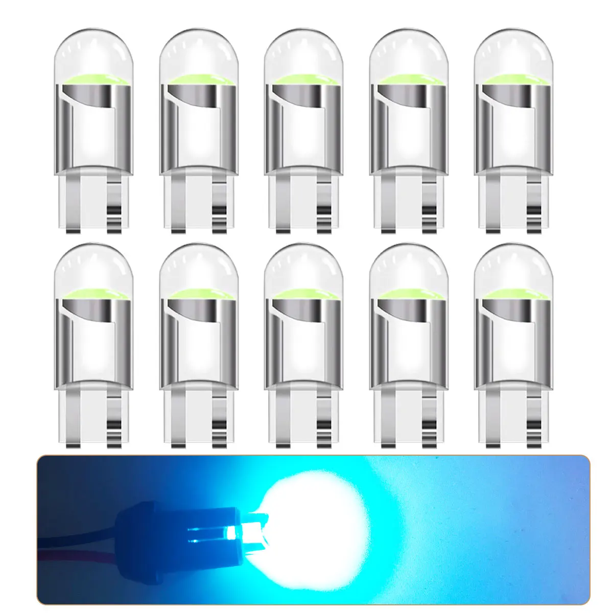 10Pcs 20Pcs Red Yellow White W5W T10 WY5W 192 194 168 LED Car Bulbs for Automotive Reading Width Clearance Turn Signal Lights