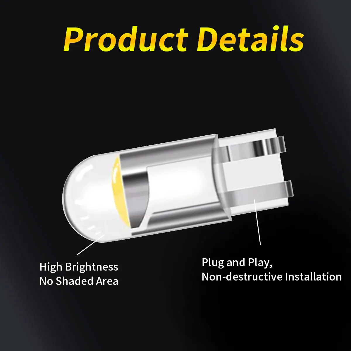 10Pcs 20Pcs Red Yellow White W5W T10 WY5W 192 194 168 LED Car Bulbs for Automotive Reading Width Clearance Turn Signal Lights