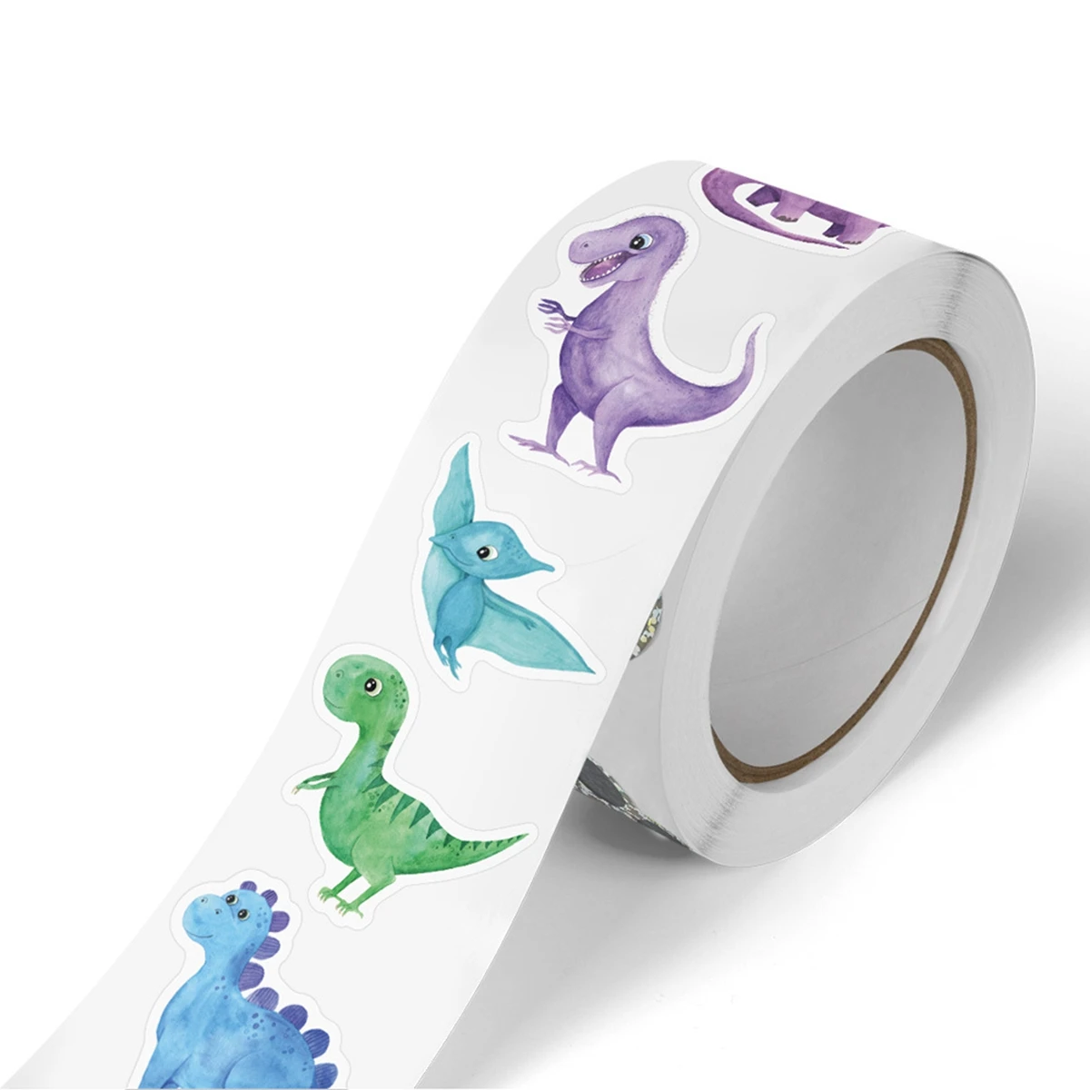 100-500pcs 1'' Round Dinosaur Stickers for Teacher Reward Stickers School Supplies Animal Incentive Roll Sticker for Home
