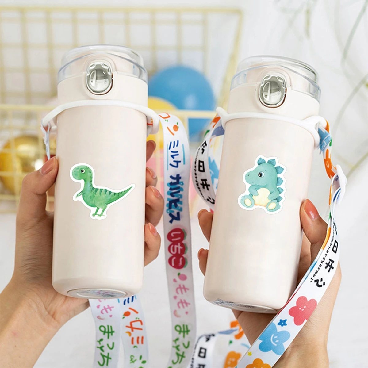 100-500pcs 1'' Round Dinosaur Stickers for Teacher Reward Stickers School Supplies Animal Incentive Roll Sticker for Home