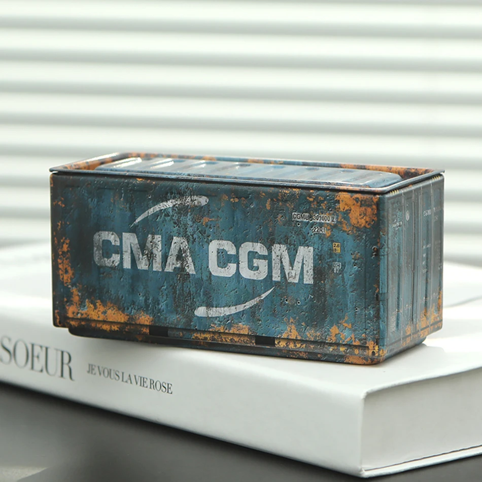 Miniature Storage Display Box Desktop Mini Container Model Mini Iron Storage Box Creative Decoration Collect Small Items Gifts