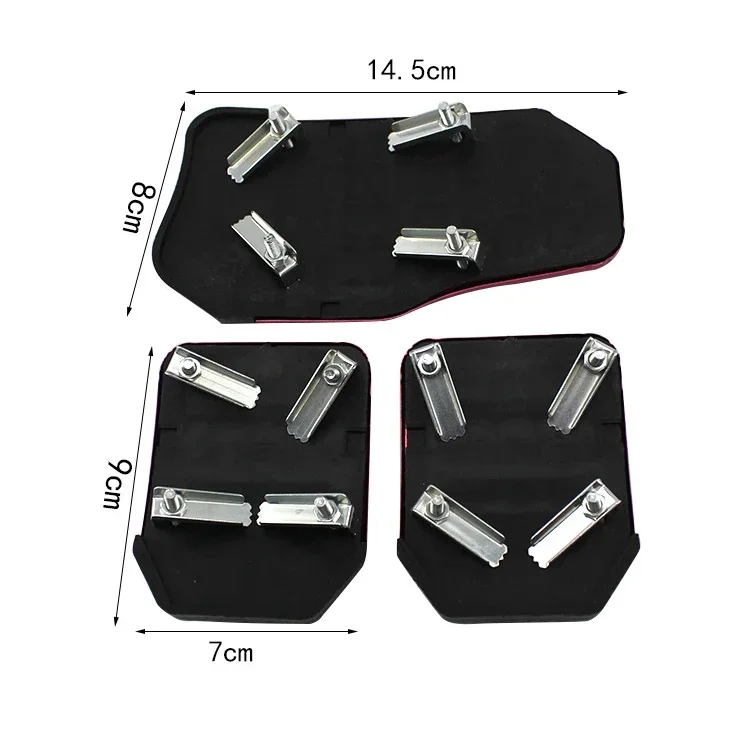 New 2Pcs/3Pcs/set Universal Non-Slip Aluminum Manual Transmission Car Pedal Cover Set Kit Pedali Red/Blue/Silver Car Accessories