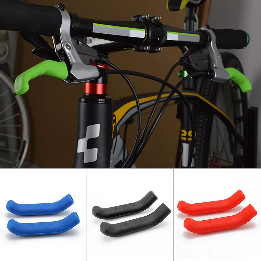 2pcs Bicycle Grips Bicycle Brake Handle Silicone Cover Mountain Bike Protective Rubber Handlebar Grips Cover Bicycle Accessories