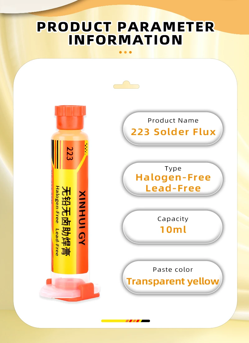 RMA‑223 BGA Flux Paste Lead‑Free Halogen‑Free No‑Clean High Activity Soldering Flux for PCB SMD Chip Mobile Phone Repair Welding