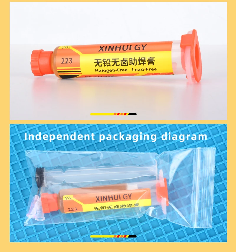 RMA‑223 BGA Flux Paste Lead‑Free Halogen‑Free No‑Clean High Activity Soldering Flux for PCB SMD Chip Mobile Phone Repair Welding