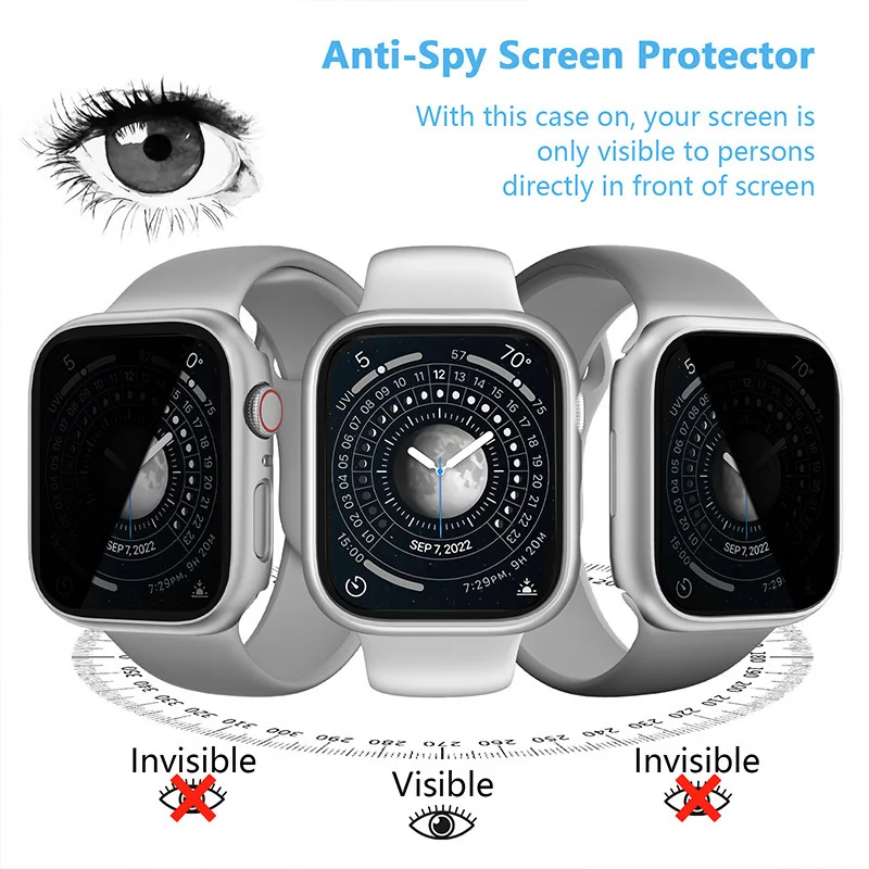 Glass+Cover for Apple Watch Case 46mm 44mm 40mm 41mm 45mm 49mm 42mm Screen Protector iWatch Serie Ultra 9 8 7 6 SE 5 10 42/46mm