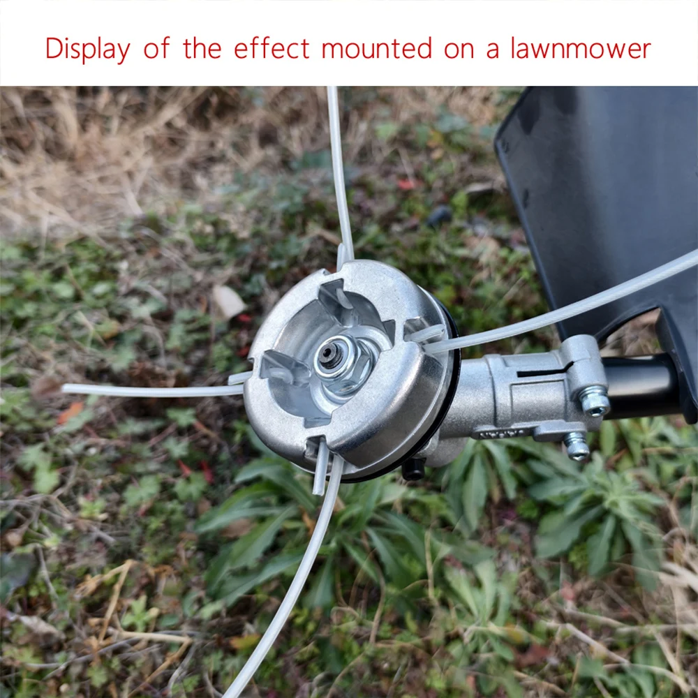 Universal Aluminum Alloy Lawn Mower Head and Replacement Nylon Steel for Lawn Mowing Line Lawn Mower Weed Head Accessories