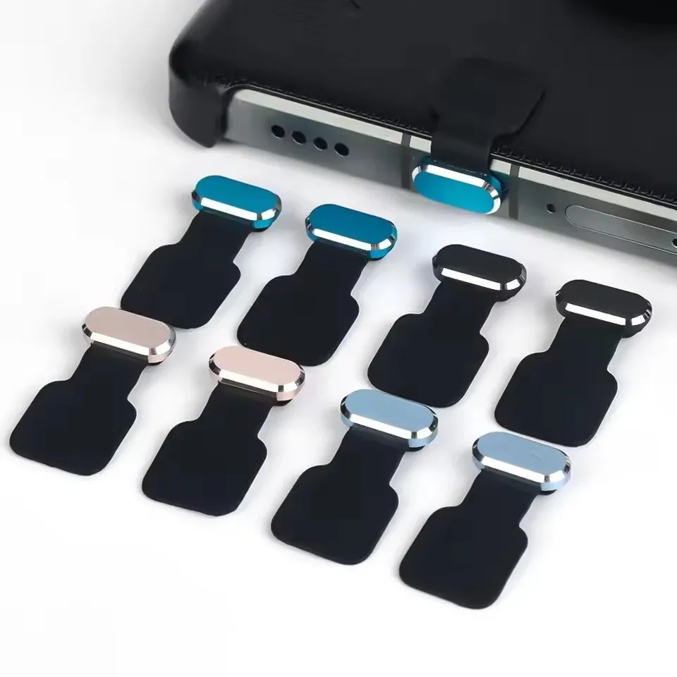 5/1Pcs Metal Dust Plugs Type C Charging Port Cover for iPhone 16/15 ProMax/15plus Universal USB-C Stopper Protector Cap Plugs