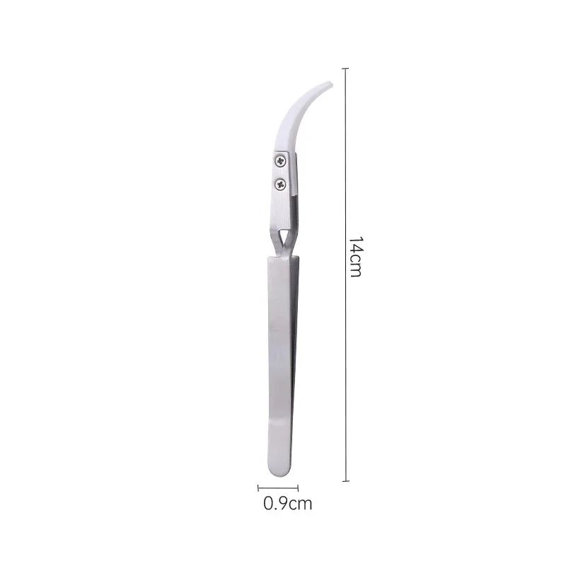 1200° Ceramic Tipped Stainless Steel Tweezers Tips Heat Pointed Resistant Tweezer Electronic Soldering Tweezers Fine Pointed Tip