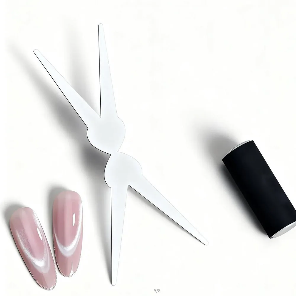 1/2Pcs Double-Head French Nail Art Magnet Set Strong Cat Eye Magnetic Rod French V-Shaped Effect Gel Polish Manicure Magnet Tool