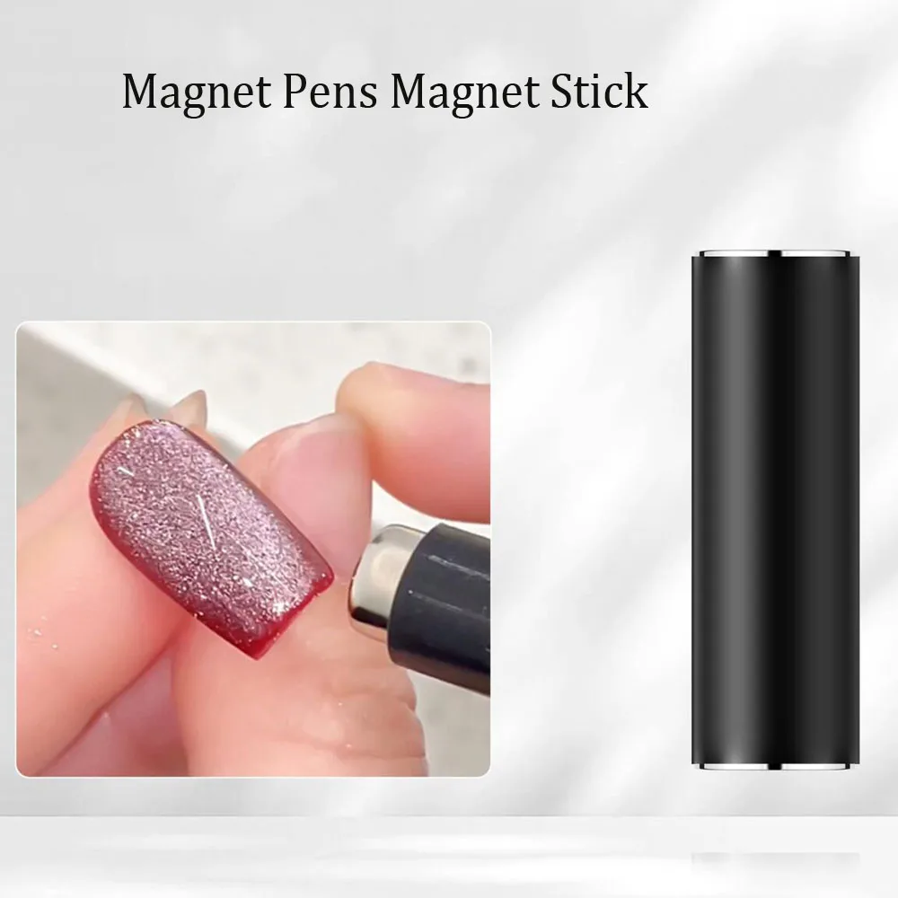1/2Pcs Double-Head French Nail Art Magnet Set Strong Cat Eye Magnetic Rod French V-Shaped Effect Gel Polish Manicure Magnet Tool