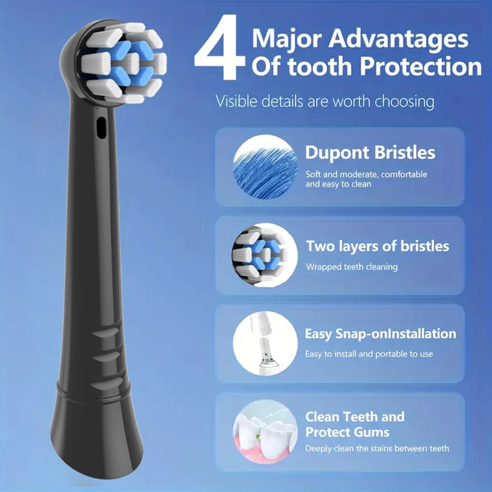 4/8/12/16/20 Pack Replacement Toothbrush Heads Compatible with Oral B IO, Brush Heads for Oral-B IO 2/3/4/5/6/7/8/9/10/7G Series