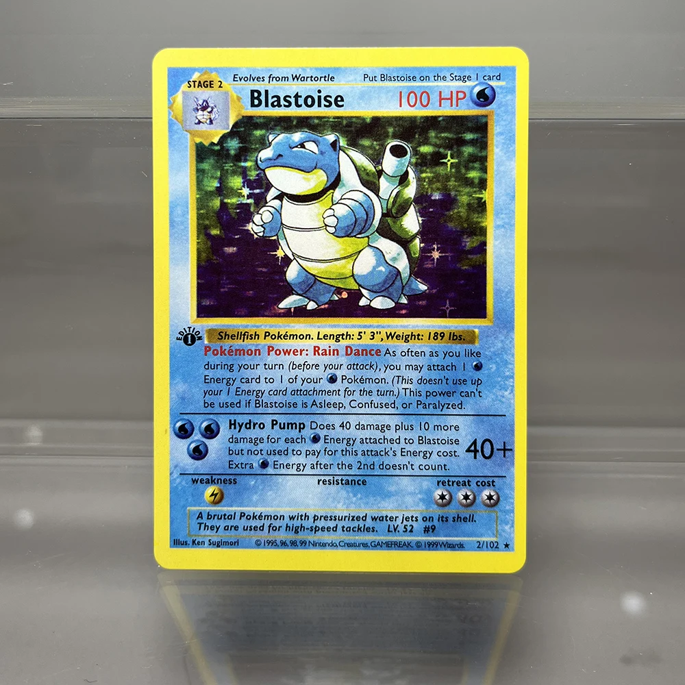PKM Cards 1st Edition Charizard Blastoise Dragonite 1996 Base Set Single Foil Cards Game Collection Cards PTCG Proxy Cards