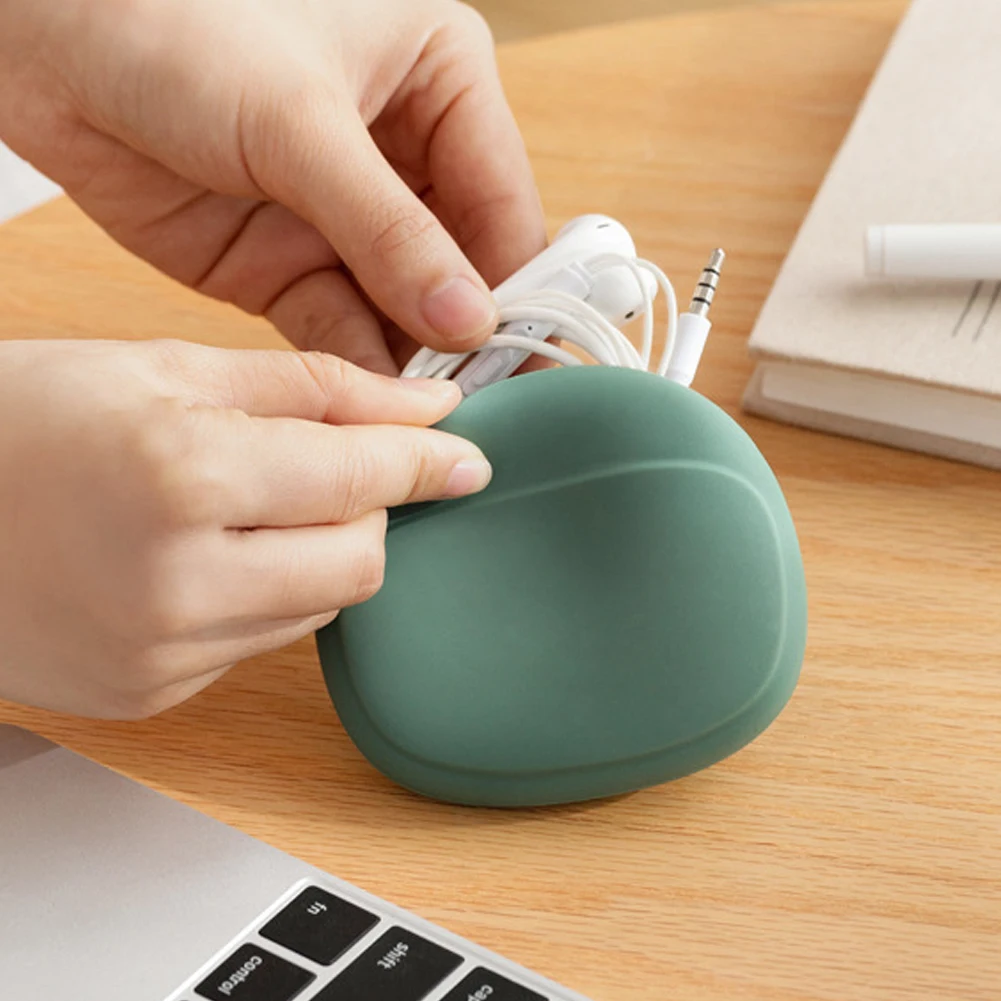 Silicone Cell Phone Cable Bag, Data Cable Storage Box, Travel Earphone, Wire Key, U Drive, USB Rating, Sauna
