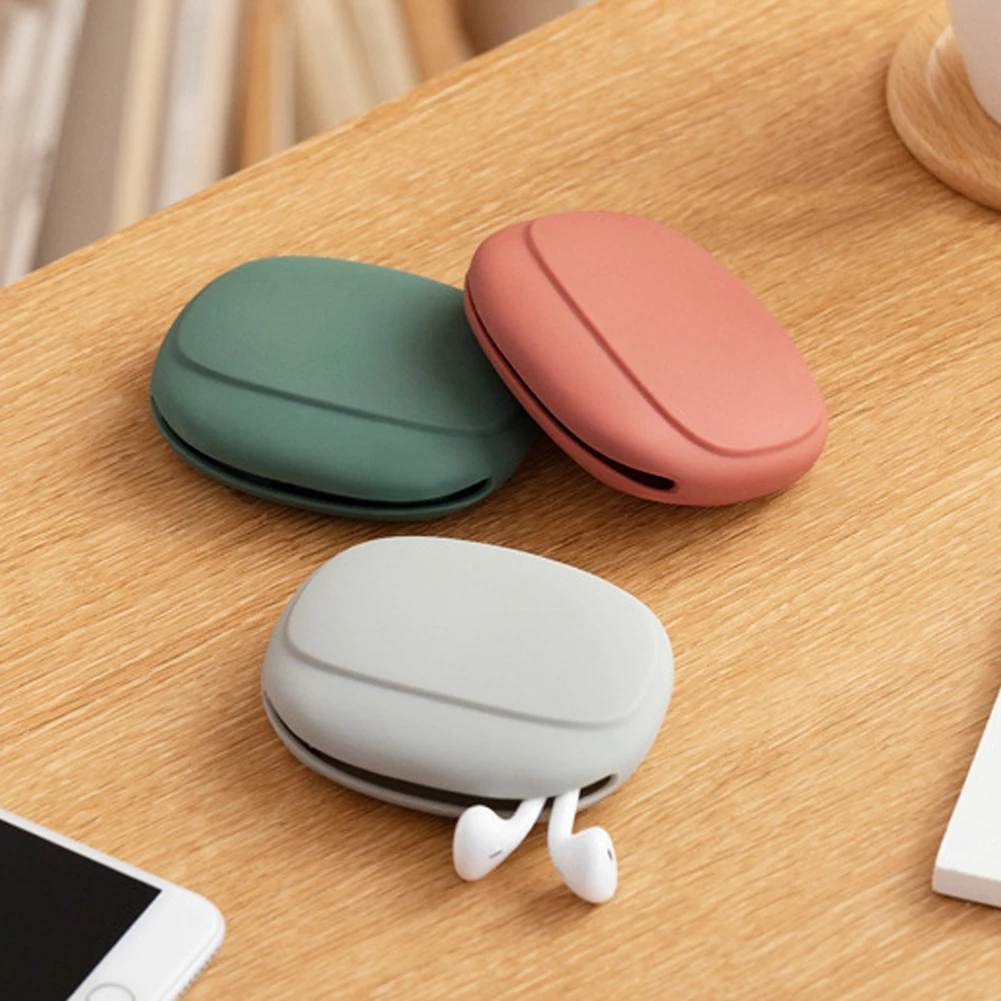 Silicone Cell Phone Cable Bag, Data Cable Storage Box, Travel Earphone, Wire Key, U Drive, USB Rating, Sauna