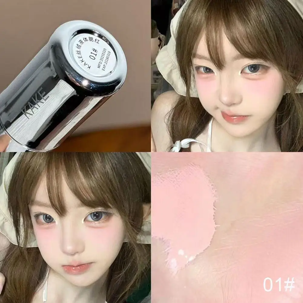 Velvet Liquid Blush Matte Sponge Head Blusher Natural Lasting Brighten Facial Contour Blush Tint Makeup