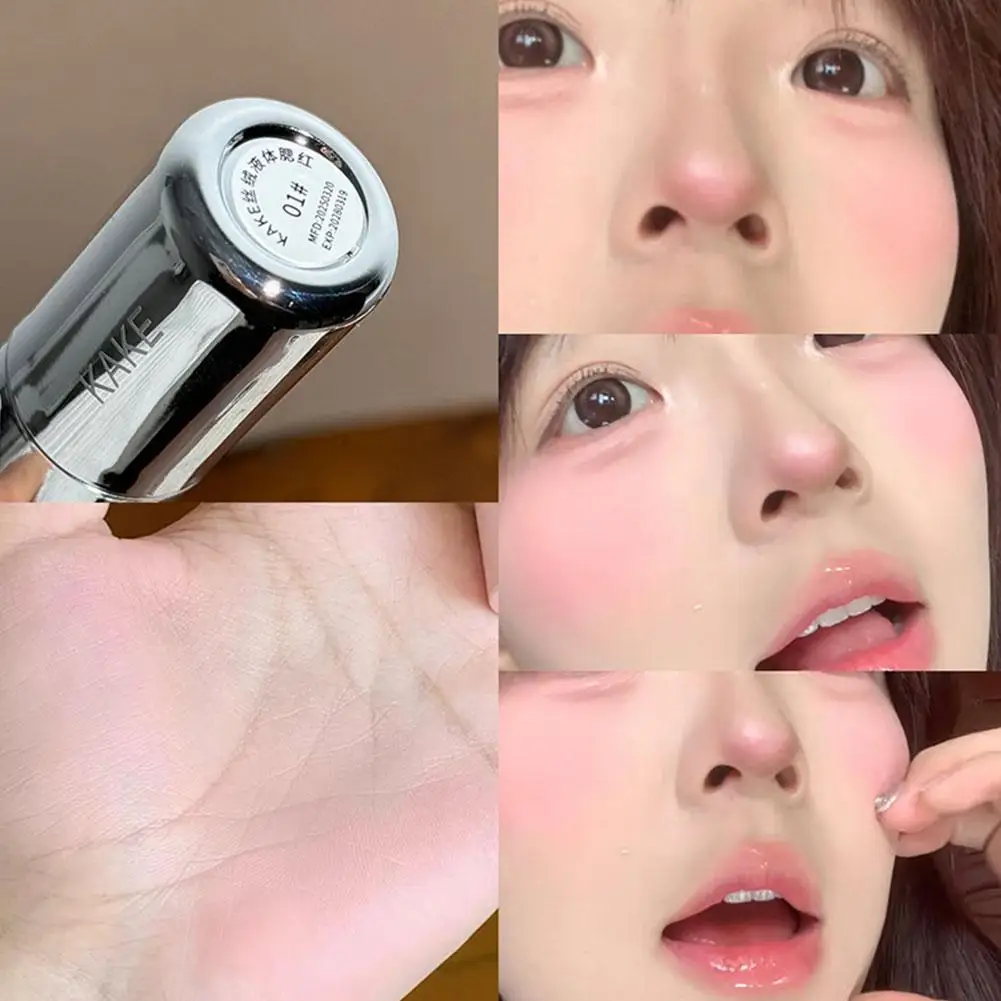 Velvet Liquid Blush Matte Sponge Head Blusher Natural Lasting Brighten Facial Contour Blush Tint Makeup
