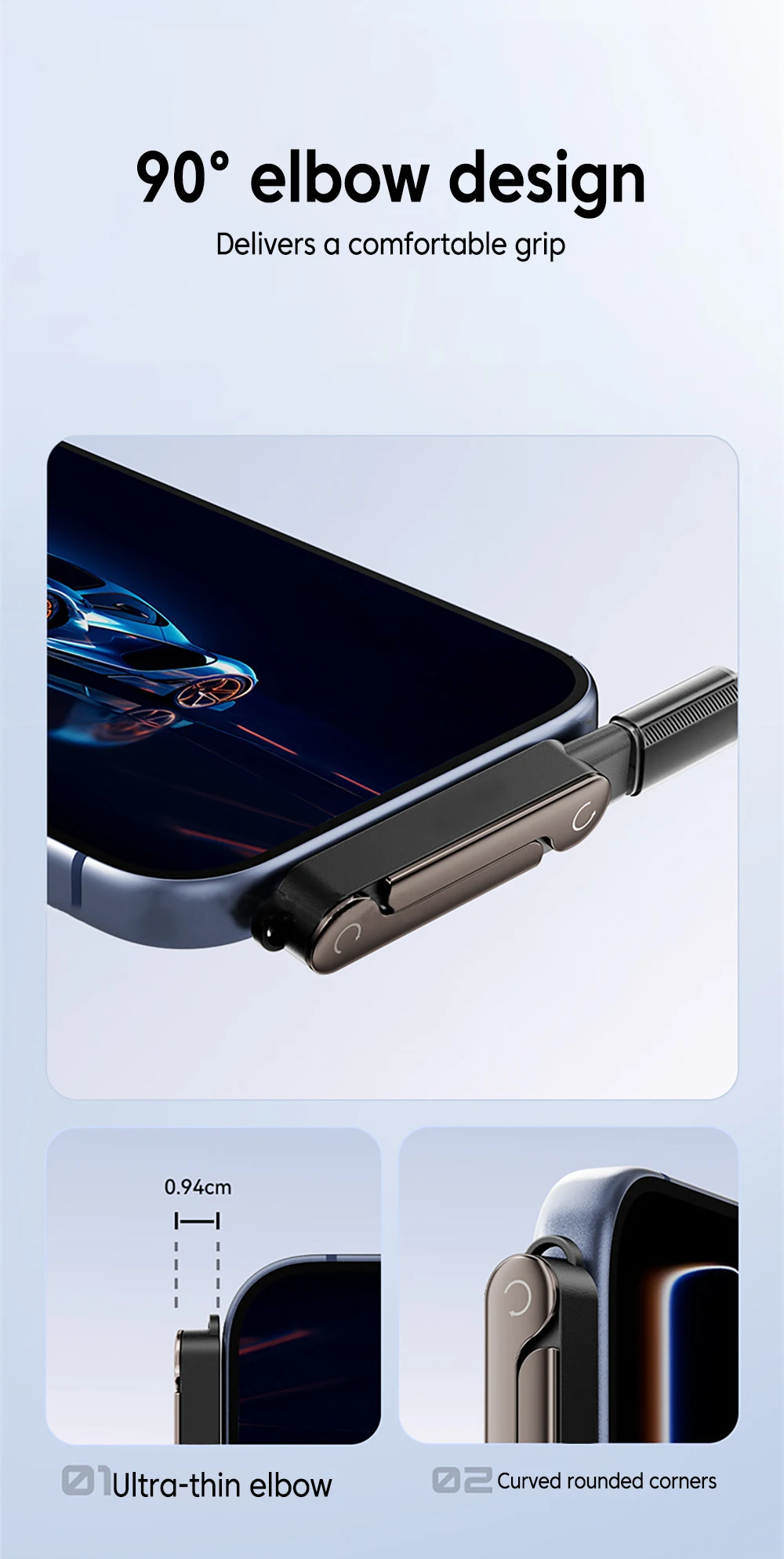 1/2/3PCS Type C Phone Charging Bracket Adapter 240W Fast Charging OTG Type-C Male to USB-C Female Converter With Foldable Holder