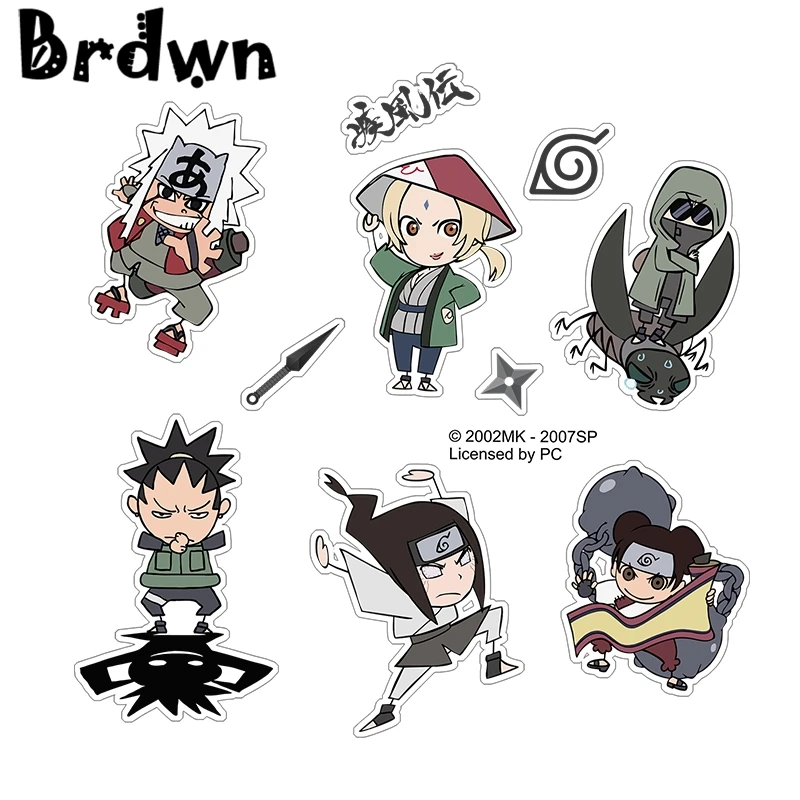 Brdwn NARUTO Hyuga Hinata Sai Gaara Rock Lee Nara Shikamaru Q ver Official Authorization Cosplay Stickers Paster