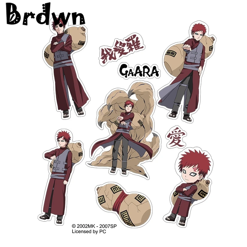 Brdwn NARUTO Hyuga Hinata Sai Gaara Rock Lee Nara Shikamaru Q ver Official Authorization Cosplay Stickers Paster