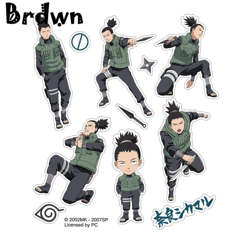 Brdwn NARUTO Hyuga Hinata Sai Gaara Rock Lee Nara Shikamaru Q ver Official Authorization Cosplay Stickers Paster