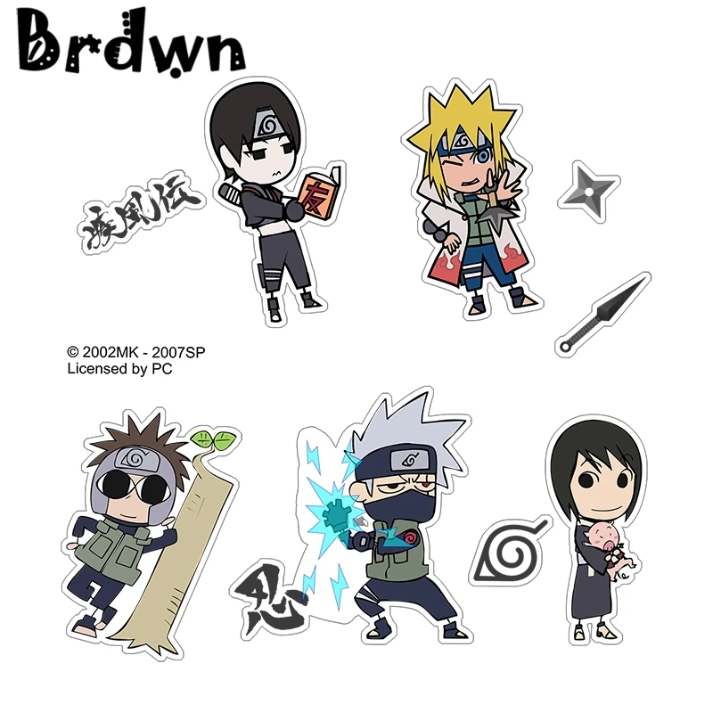 Brdwn NARUTO Hyuga Hinata Sai Gaara Rock Lee Nara Shikamaru Q ver Official Authorization Cosplay Stickers Paster