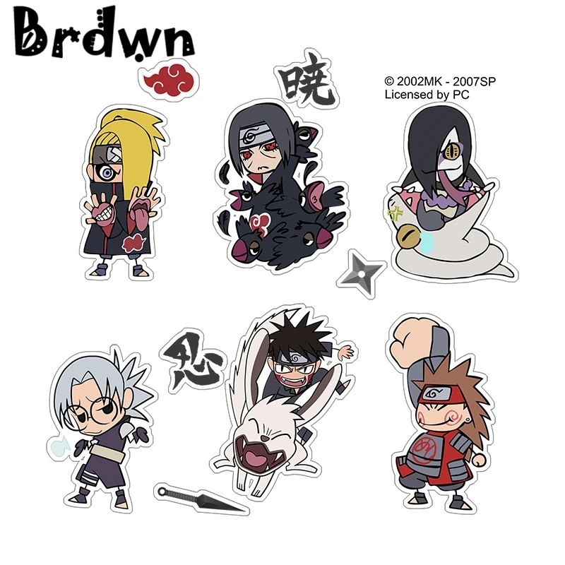 Brdwn NARUTO Hyuga Hinata Sai Gaara Rock Lee Nara Shikamaru Q ver Official Authorization Cosplay Stickers Paster
