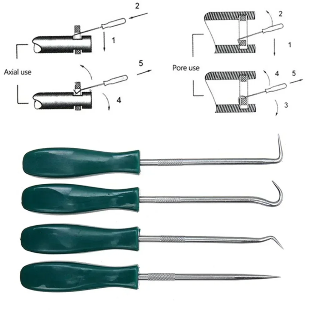 4Pcs Oil Seal Screwdrivers Set Car Auto Vehicle Pick Hooks For Garages General-Plumbers Mechanics Workshop Car Tools 135mm Amagi