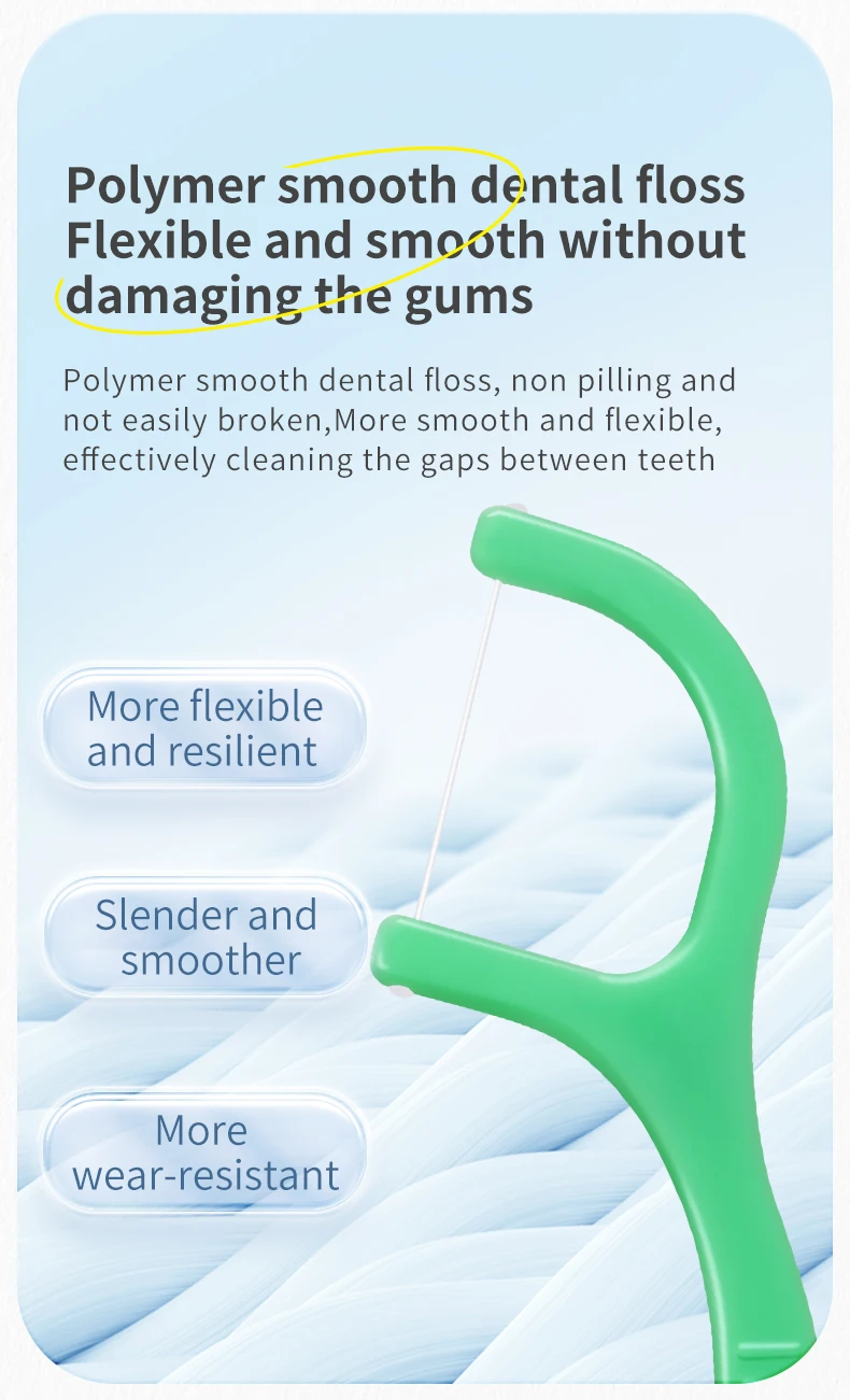 300/150/50pcs Mint Floss Stick - Disposable Floss Cleaning Stick - Toothpick to Remove Plaque and Food Residue - Oral Cleaning