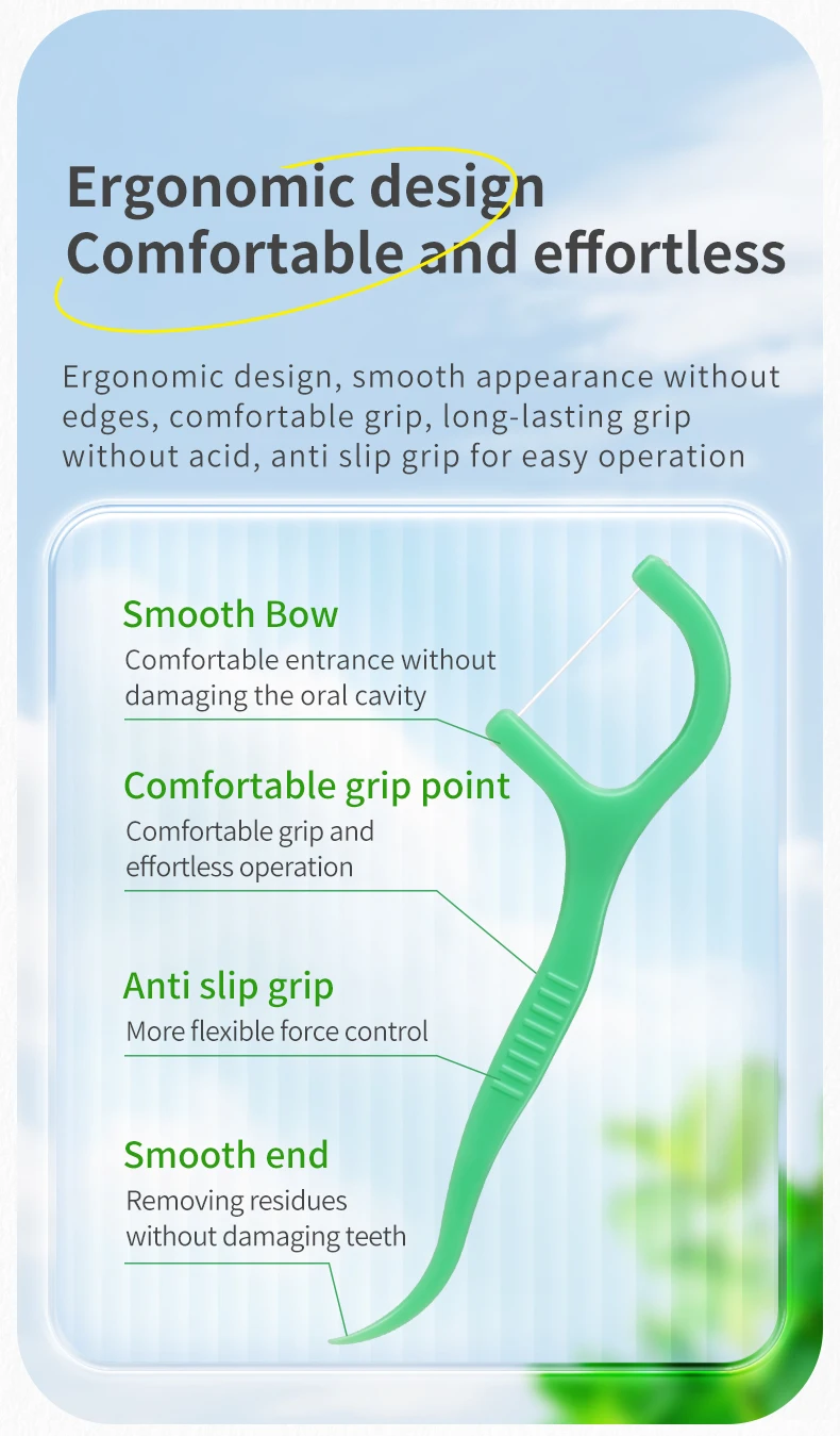 300/150/50pcs Mint Floss Stick - Disposable Floss Cleaning Stick - Toothpick to Remove Plaque and Food Residue - Oral Cleaning