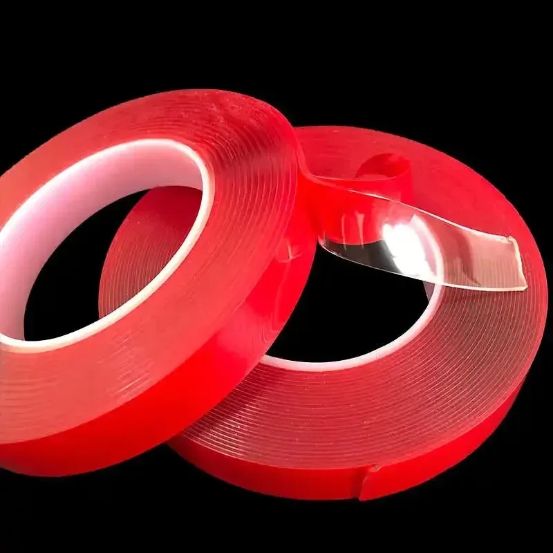 Double Sided Tape Nano Tape 3-5Meter 10/20/30mm Width Transparent Tape Washable Adhesive Nano Traceless Sticker Glue Red