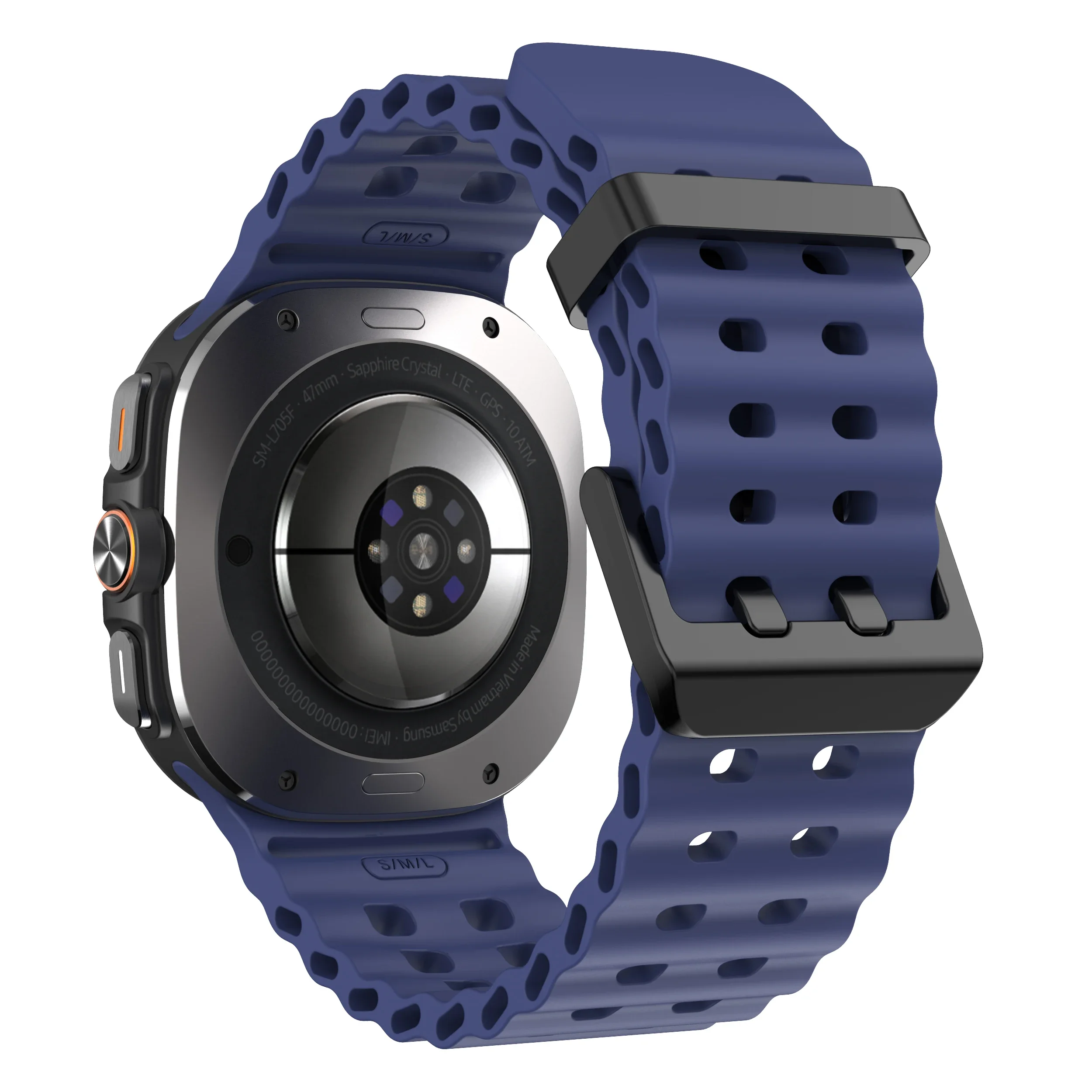 Marine Band For Samsung Galaxy Watch Ultra 47mm Sports Silicone Strap Bracelet For GalaxyWatch Ultra Watchband Accessories
