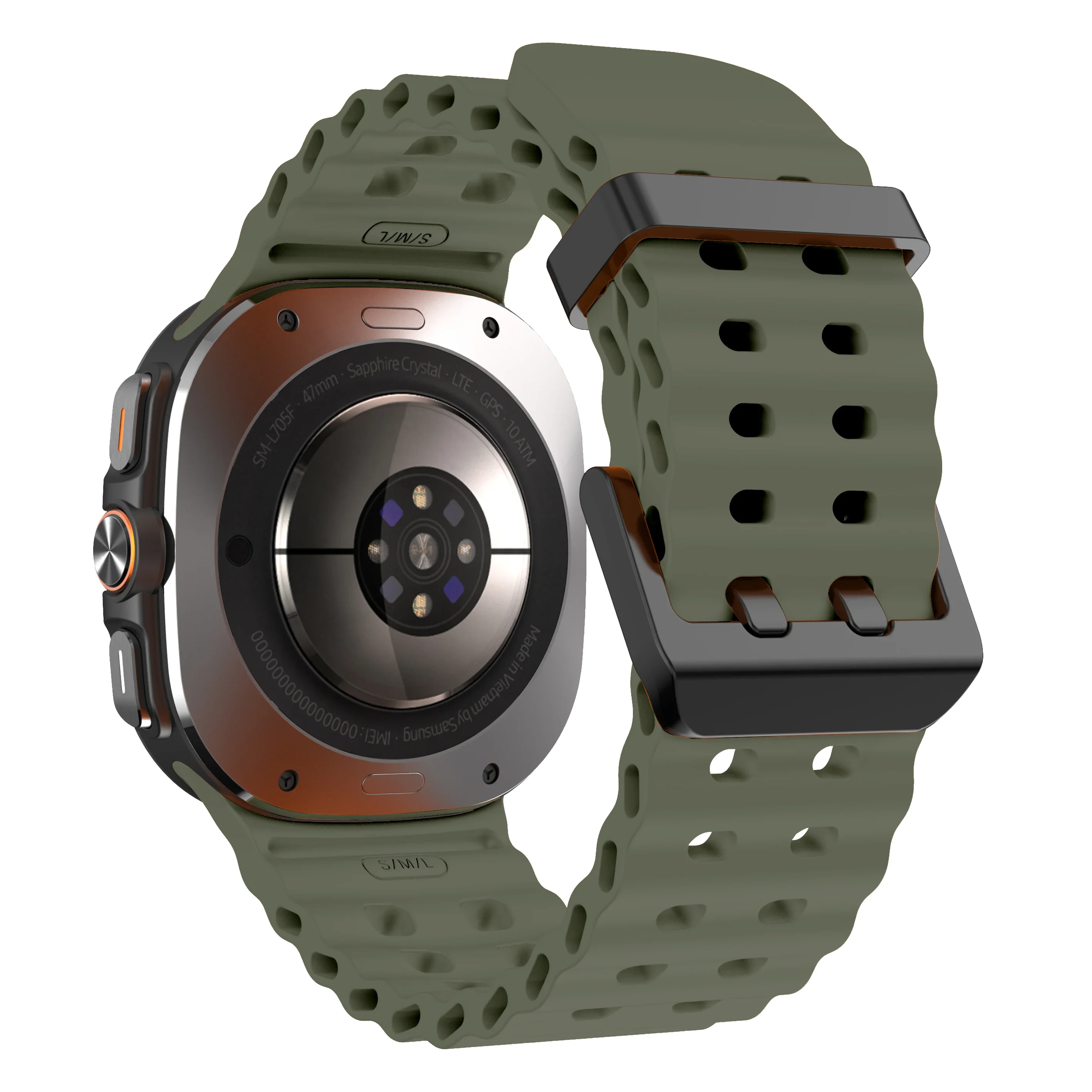 Marine Band For Samsung Galaxy Watch Ultra 47mm Sports Silicone Strap Bracelet For GalaxyWatch Ultra Watchband Accessories