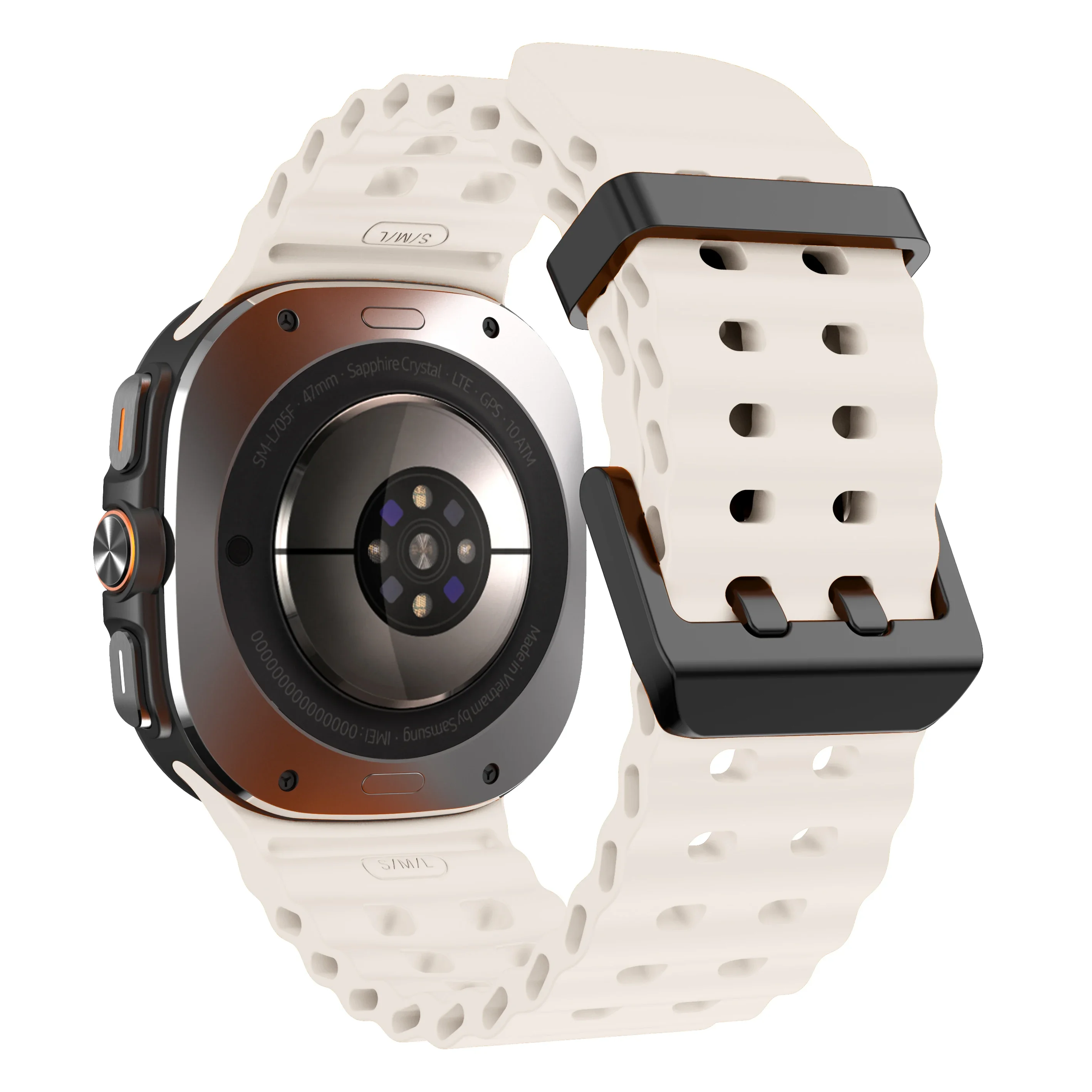 Marine Band For Samsung Galaxy Watch Ultra 47mm Sports Silicone Strap Bracelet For GalaxyWatch Ultra Watchband Accessories
