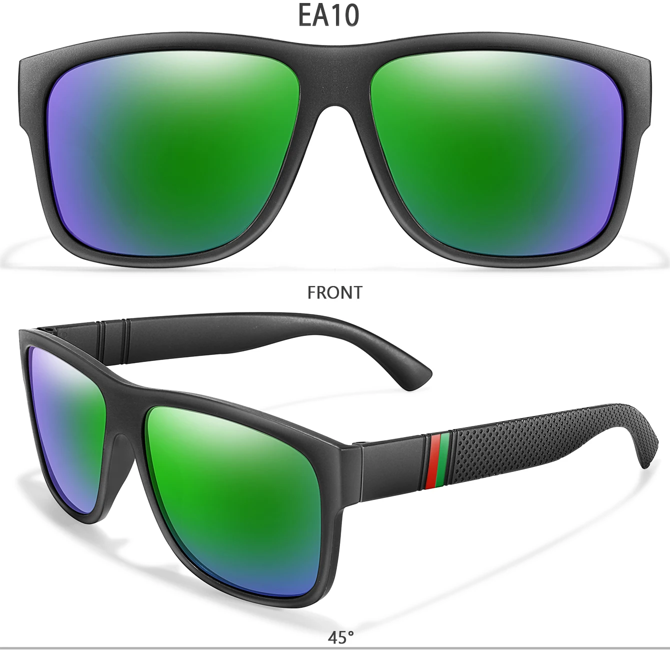 Classic Brand Men Square Polarized Fishing Sunglasses Outdoor Driving Cycling Running Goggles Vintage Large Frame UV400