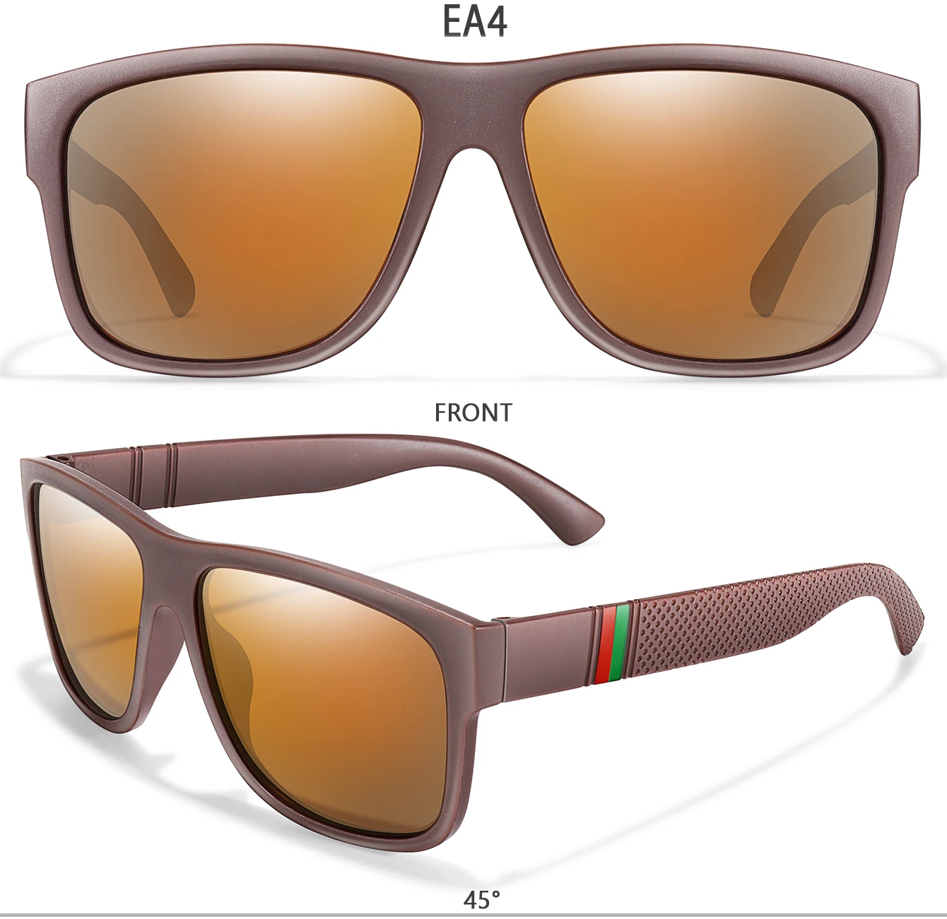 Classic Brand Men Square Polarized Fishing Sunglasses Outdoor Driving Cycling Running Goggles Vintage Large Frame UV400