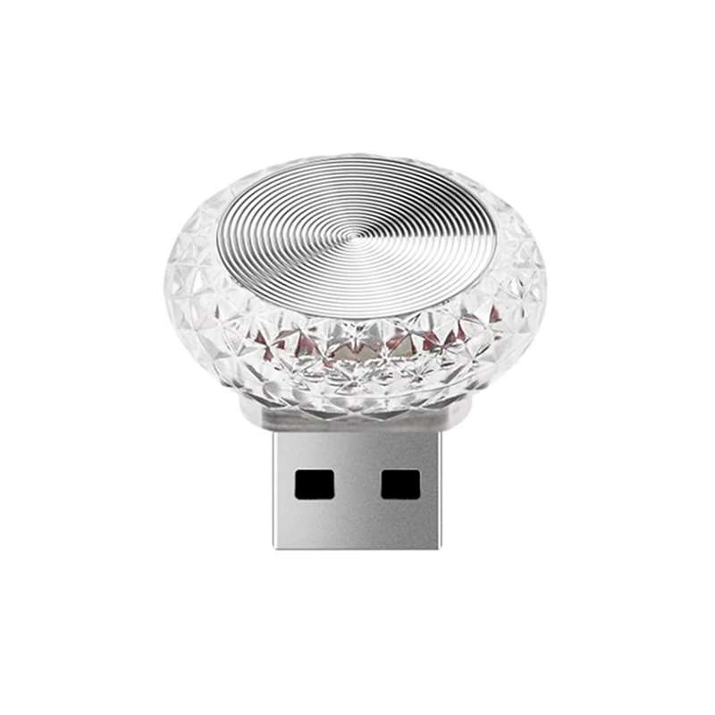 Portable Car USB Ambient Light Mini LED Decorative Atmosphere Lamps For Auto Interior Environment Light Computer Light Plug Play